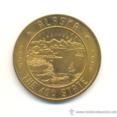 Monedas locales: TRES BONITAS FICHAS-MEDALLAS ONE DOLLAR DOS DE ALASKA Y UNA DE CANADA. DIÁMETRO: 38 A 40 MM.