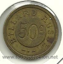 Local Coins: (FCP-247)FICHA DE 50 CTS.BILLARD RUSSE