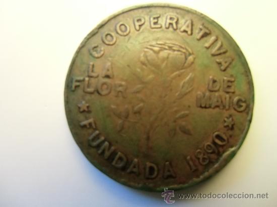 Monnaies locales: Cooperativa, La Flor de Maig, 10 cts, 1890 (AL1451)