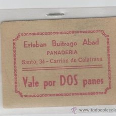 Monedas locales: ESTEBAN BUITRAGO ABAD PANADERIA CARRION DE CALATRAVA - VALE POR DOS PANES. Lote 34282474