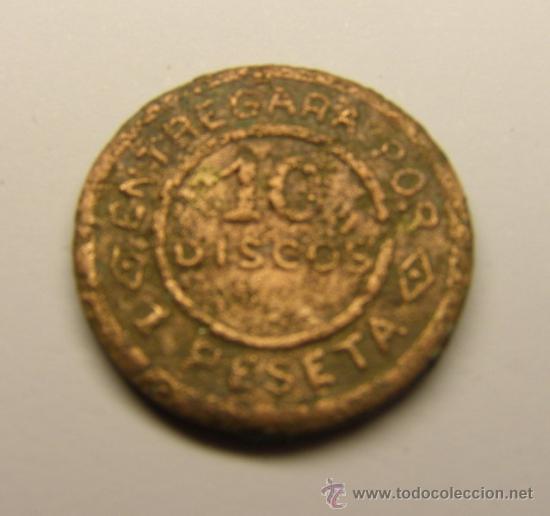 Monedas locales: Moneda ficha 10 discos. 1 pts. - Foto 1