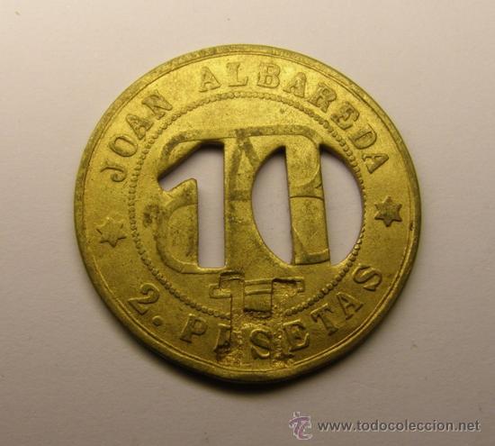 Monedas locales: Moneda ficha Joan Albareda. 2 pts. - Foto 1