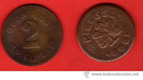 Monedas locales: Ficha alemana con valor 2 - Foto 1