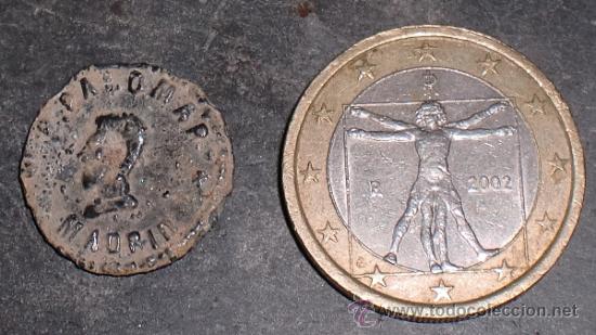 Monedas locales: Ficha de 50 ctmos Madrid. - Foto 2