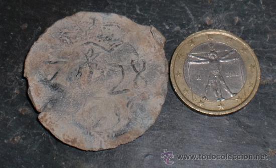 Monedas locales: plomo comercial de granada 1728 - Foto 1