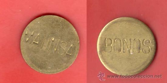 Monedas locales: FICHA DE LATON MATINSA - Foto 1