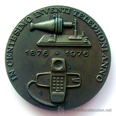 Monedas locales: COMPA&Ntilde;IA TELEF&Oacute;NICA.  MEDALLA CENTENARIO DEL INVENTO . 1976 - Foto 1