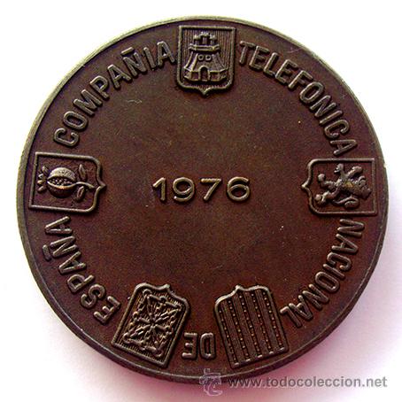 Monedas locales: COMPA&Ntilde;IA TELEF&Oacute;NICA.  MEDALLA CENTENARIO DEL INVENTO . 1976 - Foto 2