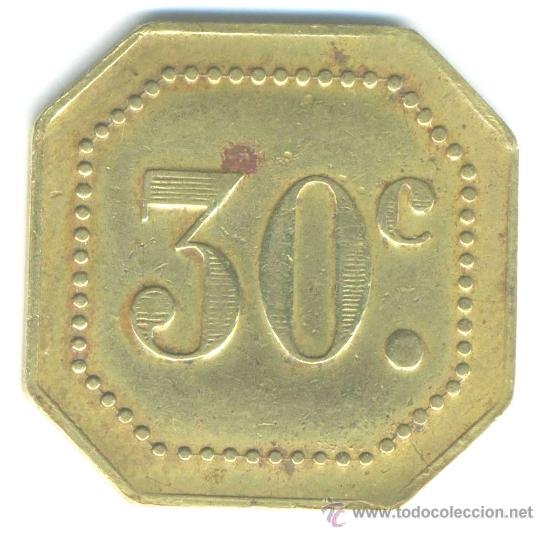 Monedas locales: ficha 30 centimos - Foto 1