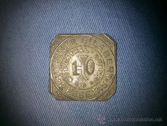 Monedas locales: MONEDA DE PESETAS DEL MERCADO DEL BORNE EN BARCELONA - Foto 1