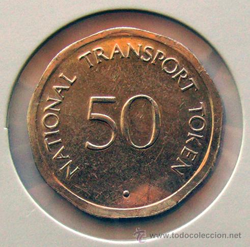 Monedas locales: INGLATERRA . TOKEN 50 . TRANSPORTE NACIONAL - Foto 2