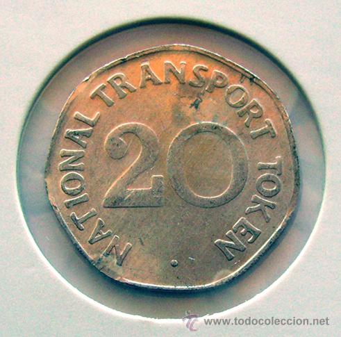 Monedas locales: INGLATERRA . TOKEN 20 . TRANSPORTE NACIONAL - Foto 2