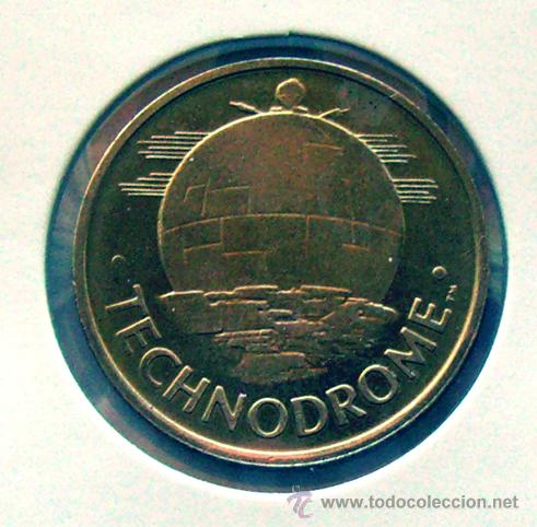 Monedas locales: TOKEN TURTLES . NEW YORK 1990 .  TECHNODROME - Foto 1