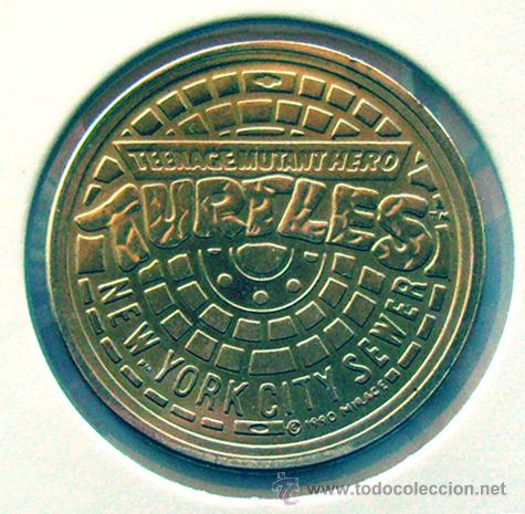 Monedas locales: TOKEN TURTLES . NEW YORK 1990 .  TECHNODROME - Foto 2