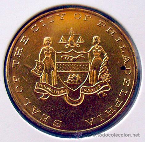 Monedas locales: JETON-TOKEN . WILLIAM PENN . PHILADELPHIA. - Foto 2