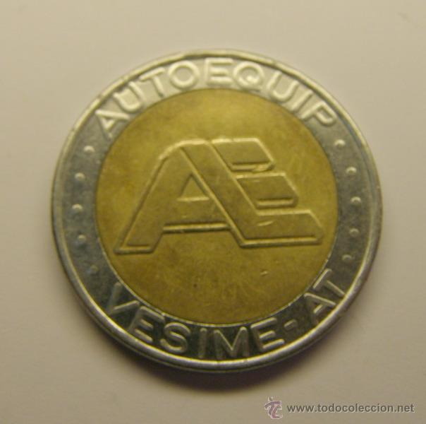 Monedas locales: Ficha token. Autoequip, Pinguino verde. - Foto 1