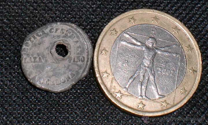 Monedas locales: Ficha Botica central Barcelona en plata - Foto 2