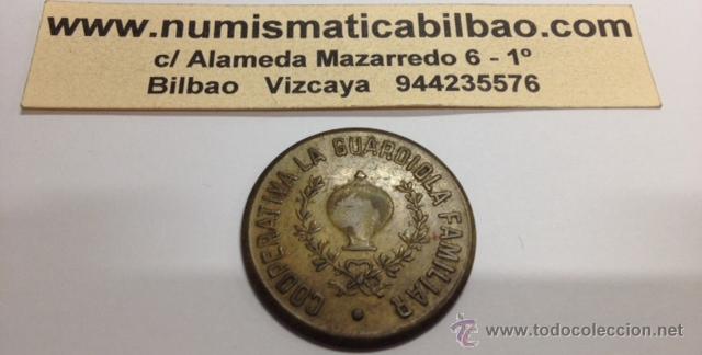 Monnaies locales: NUMISBILBAO : BARCELONA COOPERATIVA LA GUARDIOLA FAMILIAR 10 CENTIMOS 1934 @RARA@