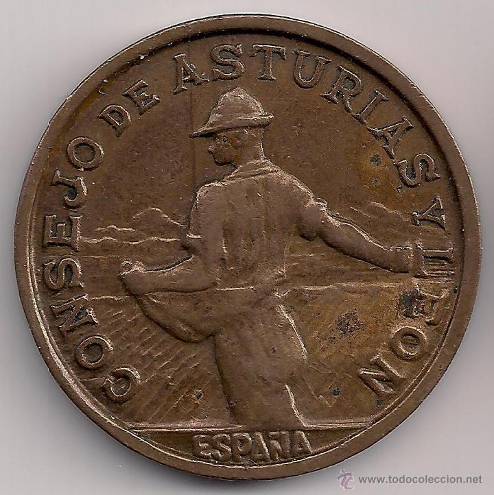 Monedas locales: Peseta Consejo de Asturias y Le&oacute;n - Foto 1