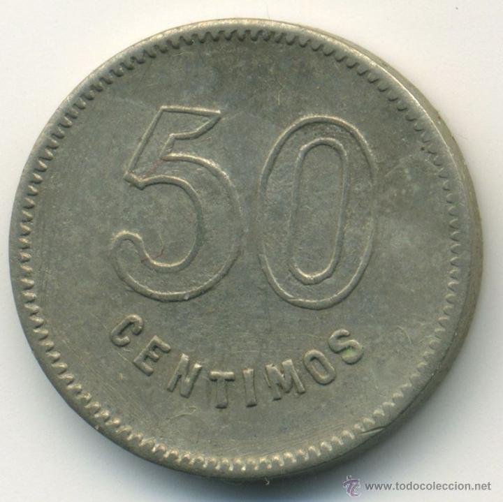 Monedas locales: ficha, token. 50 c&eacute;ntimos. a clasificar - Foto 1