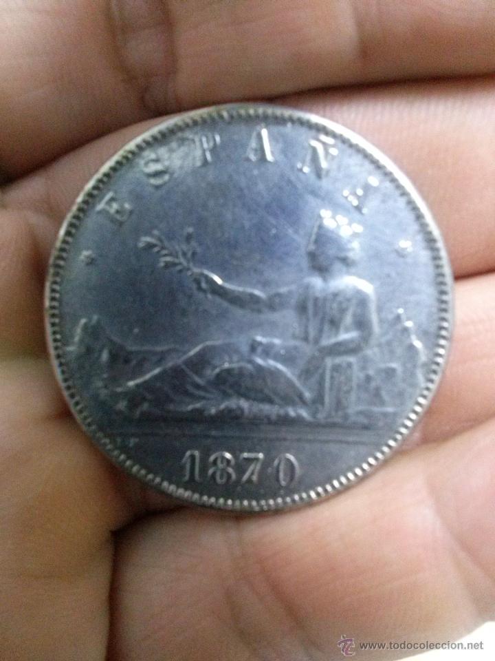 Monedas locales: 5 PESETAS 1870 (FALSA) - Foto 1