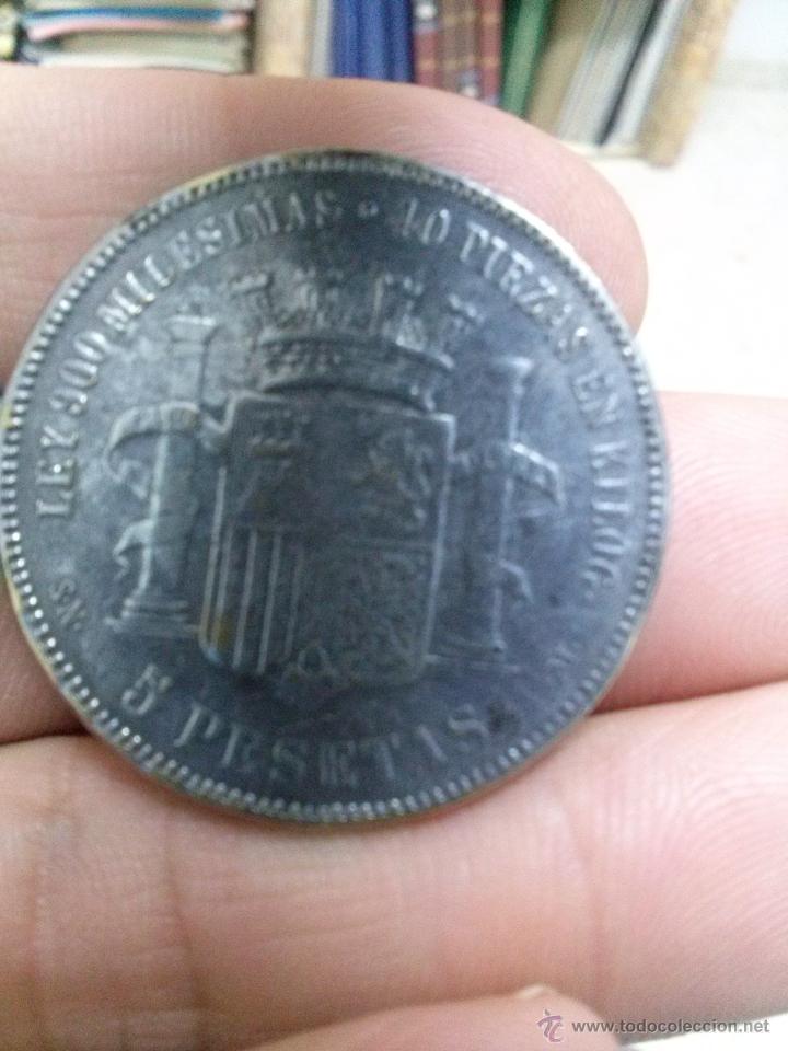 Monedas locales: 5 PESETAS 1870 (FALSA) - Foto 2
