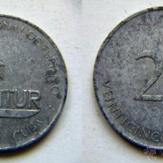 Monedas locales: CUBA 25 CENTAVOS 1988 INTUR. Lote 43036588