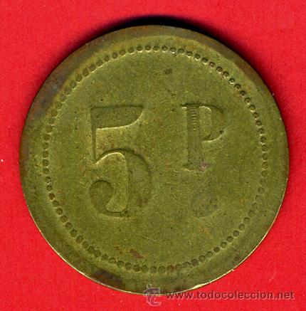 Monedas locales: FICHA CASINO , VALOR 5 PESETAS, ORIGINAL, E - Foto 1
