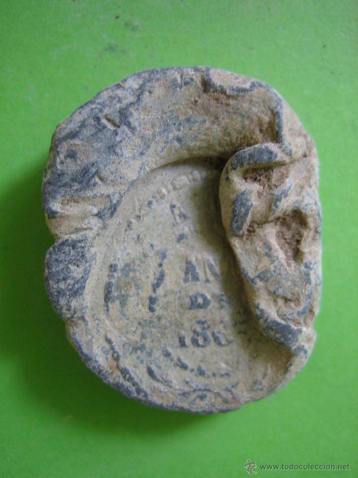 Monedas locales: Ficha o precinto de env&iacute;os de sacas 1865 - Foto 1