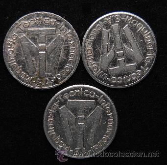 Monedas locales: LOTE DE 3 FICHAS TM - Foto 1