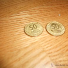 Monedas locales: MONEDA PUBLICIDAD CUETARA TOSTARICA 50 TIBUDOLARES AÑADELA A TU COLECCION. Lote 49747716