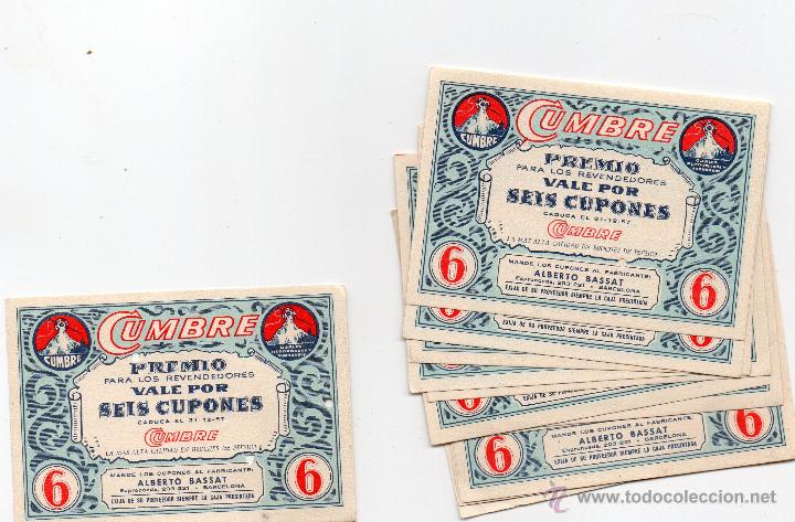 Monnaies locales: Lote 12 vale por 6 cupones Cumbre broches de precision
