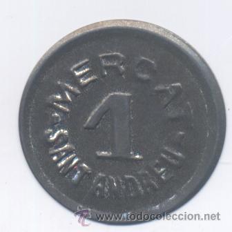 Monedas locales: MERCAT SANT ANDREU- 1 PESETA - Foto 1