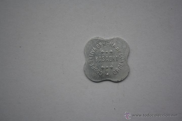 Monedas locales: COOPERATIVA OBRERA DE CONSUMO BASAURI. 1 LITRO DE LECHE. - Foto 1