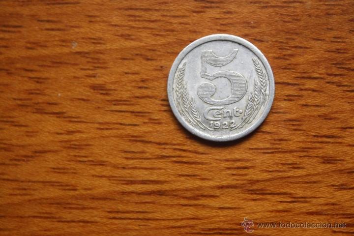 Monedas locales: Camara de Comercio de Eure y Loir- 5 cents 1922 - Foto 2