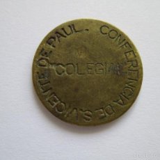 Monedas locales: FICHA * CONFERENCIA DE SAN VICENTE DE PAUL * COLEGIAL - 1 COMIDA * JEREZ DE LA FRONTERA. Lote 56130043