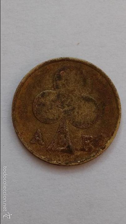 Moedas locais: Ficha ,moneda ,puede ser de casino con un trebol, a. c. e.