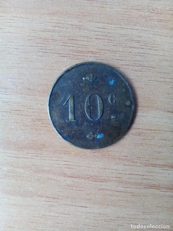 Monedas locales: Ficha/jeton rara de hulleras de Ci&ntilde;era, Le&oacute;n - Foto 2