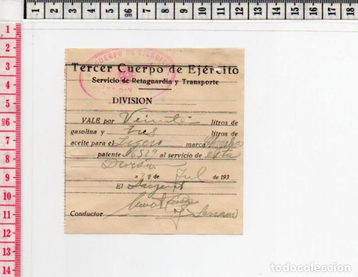 Monete locali: 23.113 VALE GUERRA CIVIL,SERVICIO DE TREN,TERCER CUERPO EJERCITO,RETAGUARDIA,CHRYSLER, MADRID