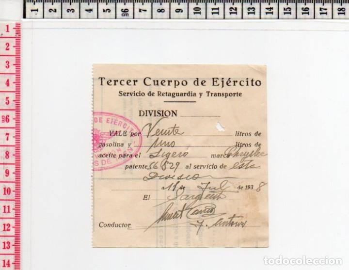 Monete locali: 23.118 VALE GUERRA CIVIL,SERVICIO DE TREN,TERCER CUERPO EJERCITO,RETAGUARDIA,CHRYSLER, MADRID