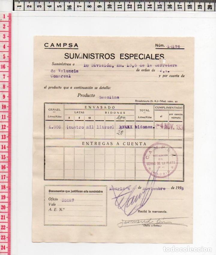 Monete locali: 23.134 VALE GUERRA CIVIL, CAMPSA, CERRO DE LA PLATA, 18 DIVISION, MADRID, 1938, OFICIO 33227