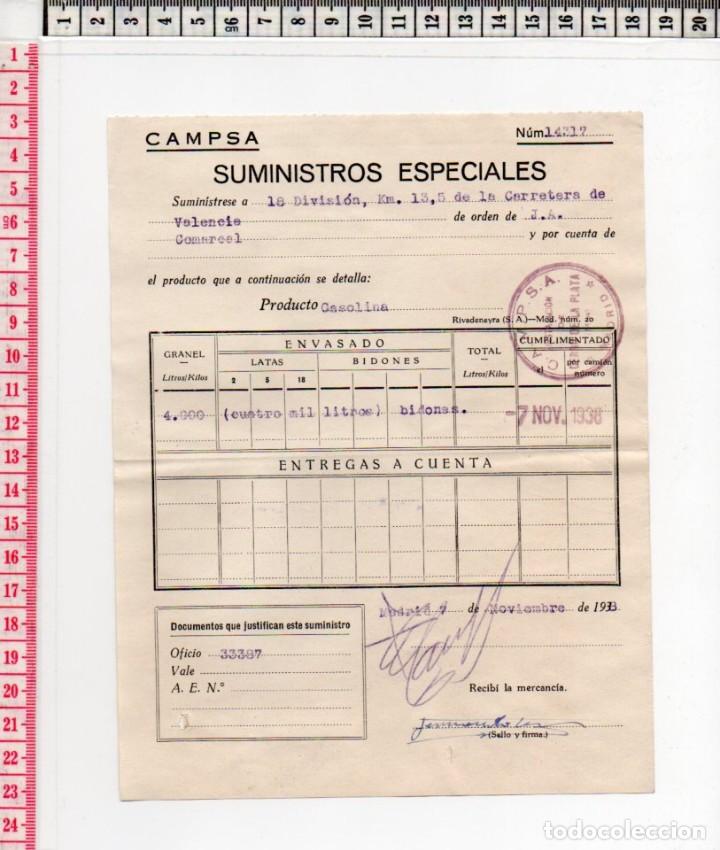 Monete locali: 23.134 VALE GUERRA CIVIL, CAMPSA, CERRO DE LA PLATA, 18 DIVISION, MADRID, 1938,  OFICIO 33387
