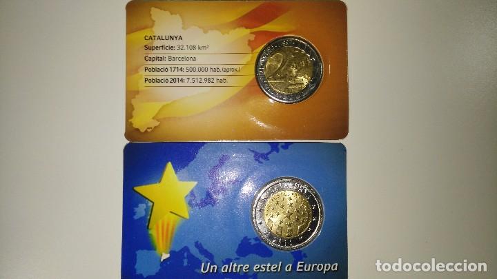 Monedas locales: PRUEBA MONEDA DE 2 DE CATALUNYA 2014 + 2015 - Foto 1