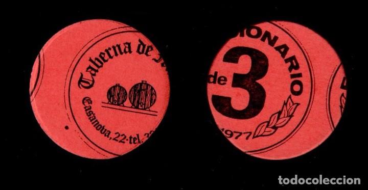 Monnaies locales: FM- 139 VARIEDAD TROQUELADO MUY DESPLAZADO - VALE MONEDA de 3 Pta emitido el  a&ntilde;o 1977 ante la falta