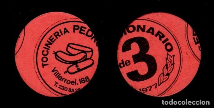 Monnaies locales: FM- 140 VARIEDAD TROQUELADO MUY DESPLAZADO - VALE MONEDA de 3 Pta emitido el  a&ntilde;o 1977 ante la falta