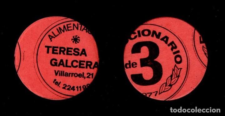 Monnaies locales: FM- 85 VARIEDAD TROQUELADO MUY DESPLAZADO - VALE MONEDA de 3 Pta emitido el  a&ntilde;o 1977 ante la falta