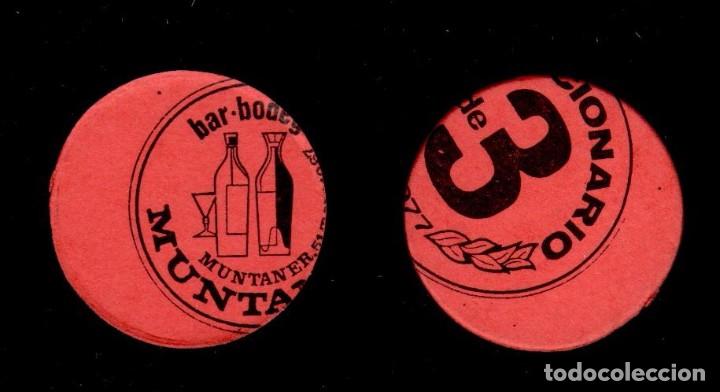 Monnaies locales: FM- 92 VARIEDAD TROQUELADO MUY DESPLAZADO - VALE MONEDA de 3 Pta emitido el  a&ntilde;o 1977 ante la falta