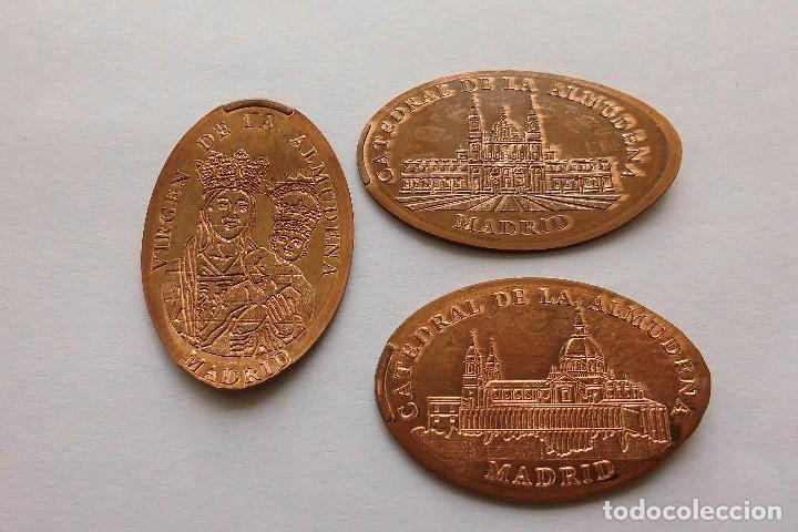 Monnaies locales: Moneda elongada Virgen y catedral de la Almudena (Madrid)