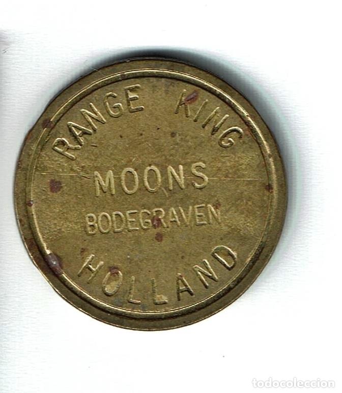 Monedas locales: FICHA MAQUINA JUEGOS HOLANDA MOONS BODEGRAVEN RANGE KING - Foto 1