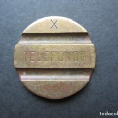 Monedas locales: FICHA DE TELÉFONO EN LATÓN. Lote 90372192